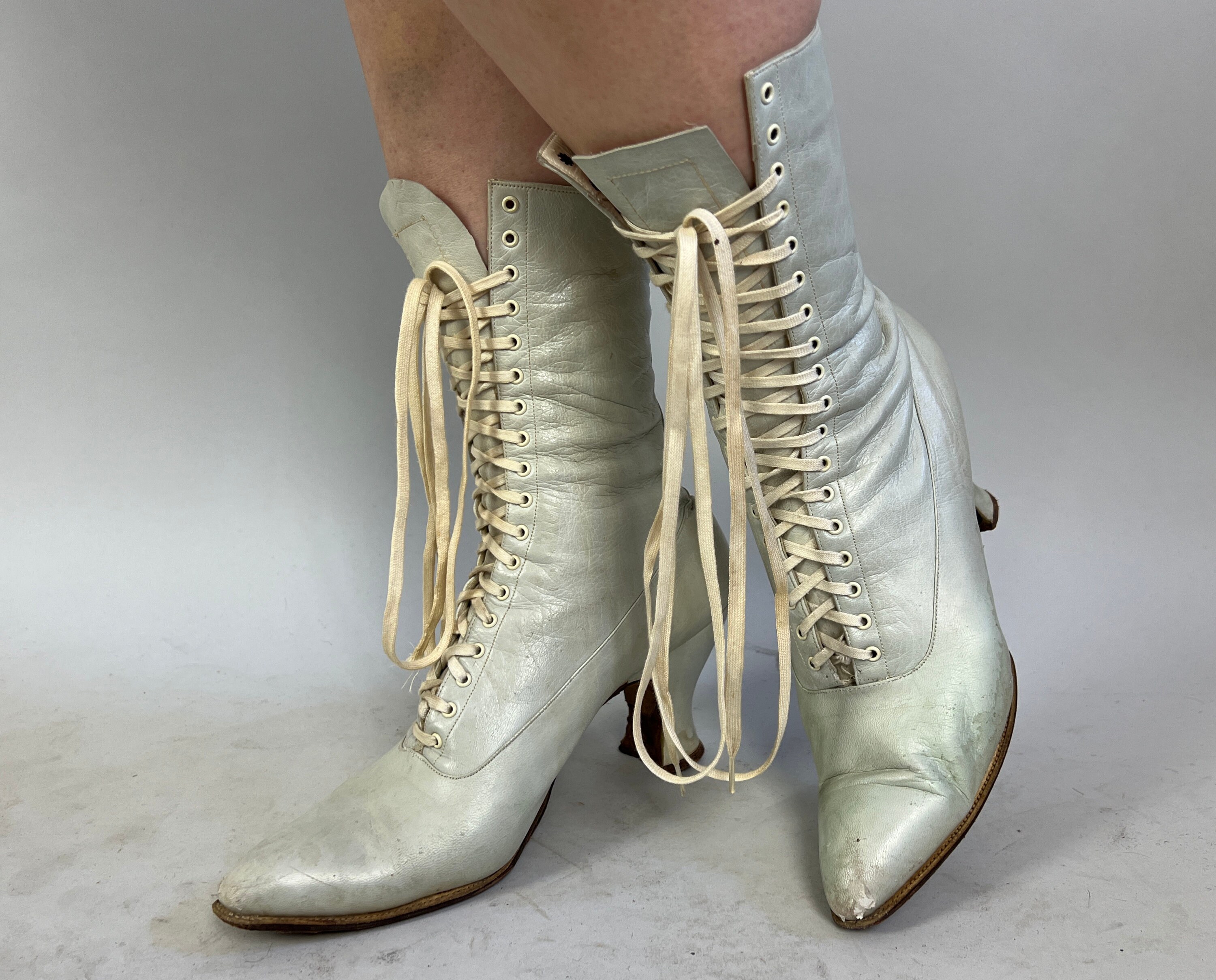 50％割引 victorian f-troupe style white boots ブーツ