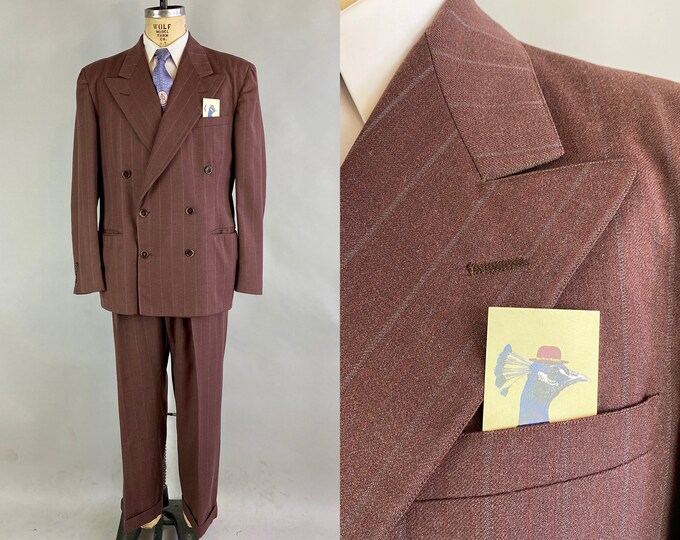 1940s Devastating Daniel Suit Vintage 40s Deep Mauve Wool Etsy
