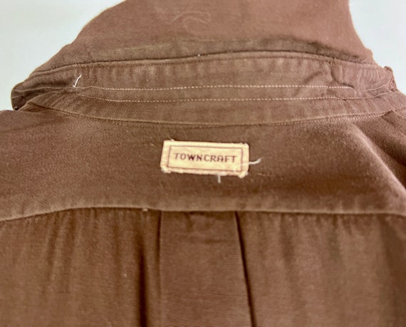 1930s Pecan Pie Shirt | Vintage 30s Pecan Brown W… - image 10