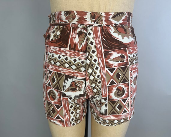 1950s Conch Shell Cabana Shorts | Vintage 50s Cot… - image 5
