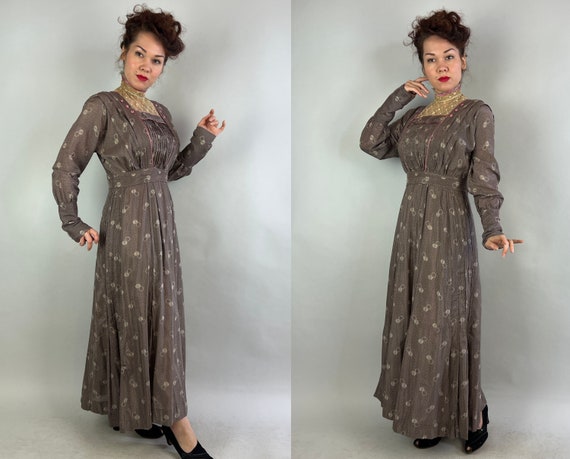 1910s Circled in Silk Dress | Antique Vintage Edw… - image 2