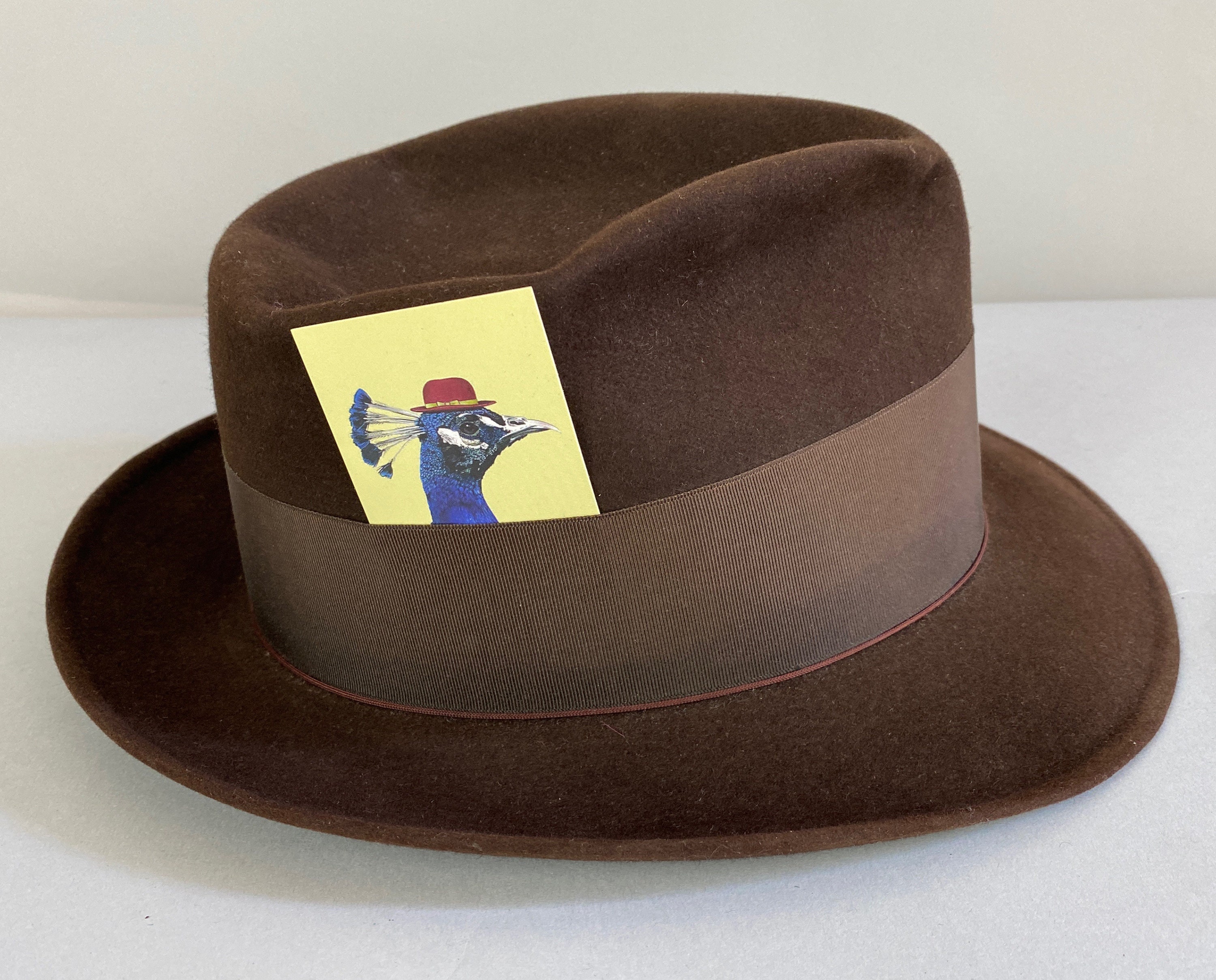 1940s Fashionable Fedora | Vintage 40s Dark Chocolate Brown Fur