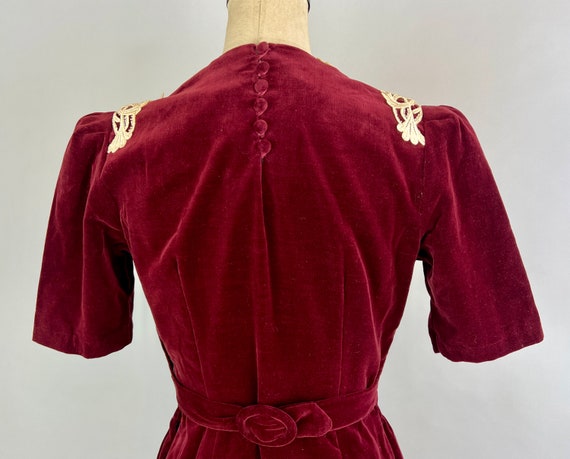 1930s Cutie in Cabernet Dress | Vintage 30s Ruby … - image 8