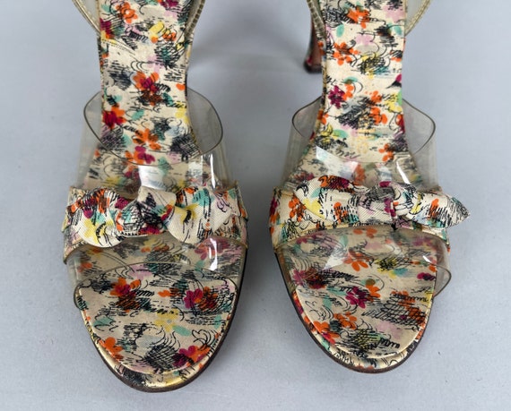 1950s Fantastic Floral Party Pumps | Vintage 50s … - image 4