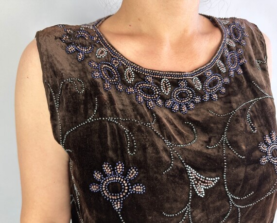 1920s Bedazzling Beaded Blouse | Vintage 20s Brow… - image 7