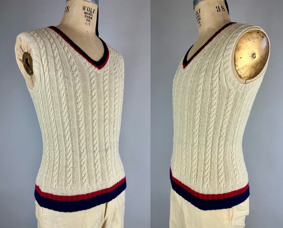 1930s How About a Game of Cricket Sweater Vest | … - image 3