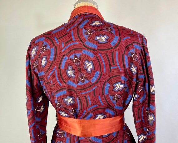 1940s Streamline Moderne Robe | Vintage 40s Burgu… - image 9