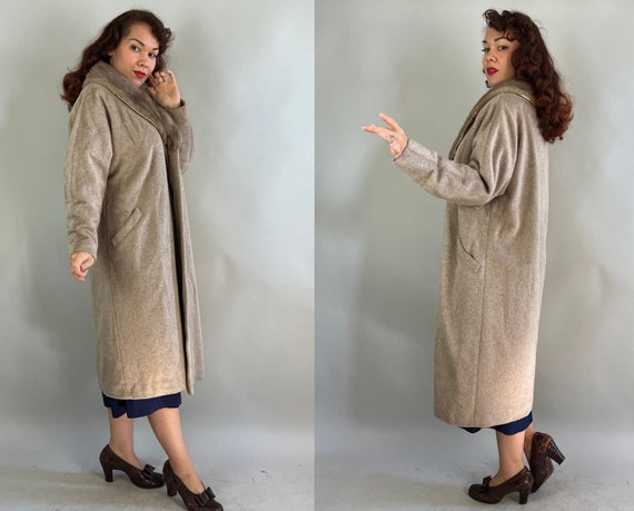 1950s Silver Screen Swing Coat | Vintage 50s Taup… - image 5