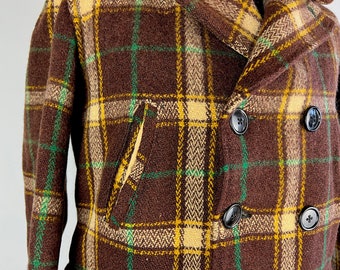 1930s Outdoorsy Oscar Coat | Vintage 30s Belted Back Hickory 1930s Outdoorsy Oscar Coat | Vintage 30s Belted Back Hickory