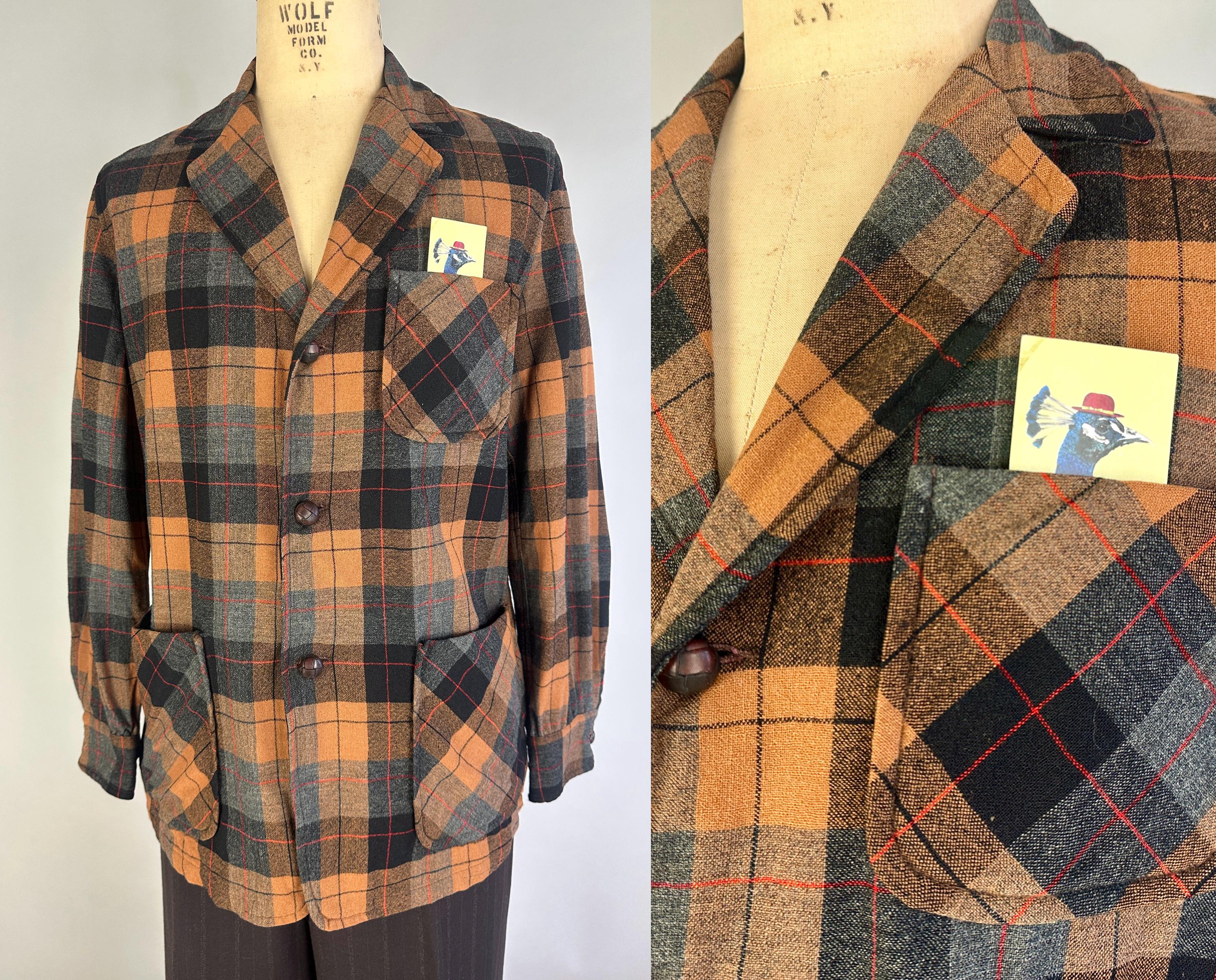 Orange Plaid Pendleton Jacket - Etsy
