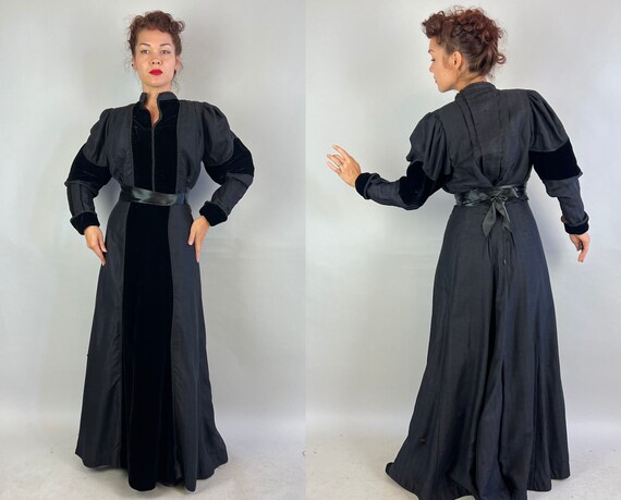 1800s Regal Raven Dress Ensemble | Victorian Anti… - image 9