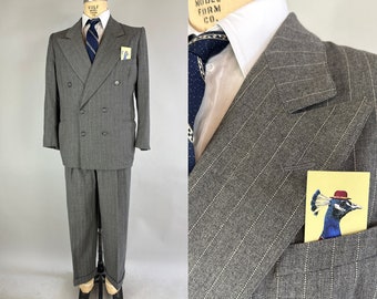 1940s Picture Perfect Suit | Vintage 40s Stone Grey Wool