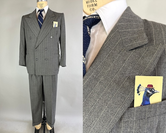 1940s Picture Perfect Suit | Vintage 40s Stone Grey Wool 1940s Picture Perfect Suit | Vintage 40s Stone Grey Wool