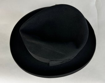 福袋安いいね半額ストア Black 30s Vintage | Homburg Black in Man 1930s Fur Mens Felt メンズウェア