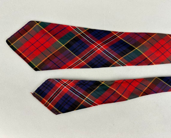 1930s Perfectly Plaid Necktie | Vintage 30s Clan … - image 3