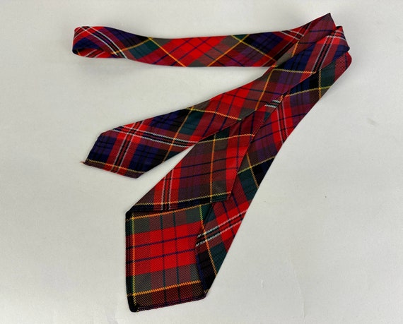1930s Perfectly Plaid Necktie | Vintage 30s Clan … - image 2