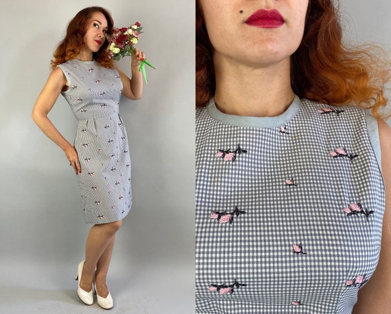 1950s Sweet Treat Dress | Vintage Early 50s Grey a