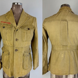 20s 30s ヴィンテージ BSA ジャケット ボーイスカウト 1930s BSA Scoutmaster Belted Jacket | Vintage 30s Sand Dune Beige