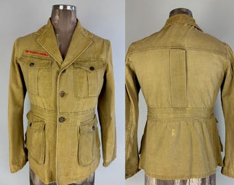 1930s Three-piece Belted-back Suit | Vintage 30s Steel Grey Shark