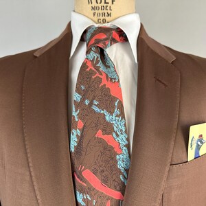 1950s Natural in Neutral Suit | Vintage 50s Two Piece Kangaroo Brown Wool Gabardine Jacket and Trousers with Top Stitching | Size 40 Medium image 5