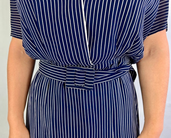 1940s Successful in Stripes Dress Set | Vintage 4… - image 7