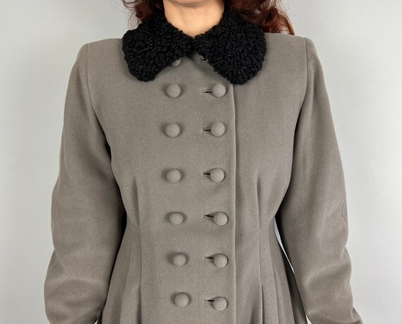 1940s Princess in Pewter Coat | Vintage 40s Grey … - image 4