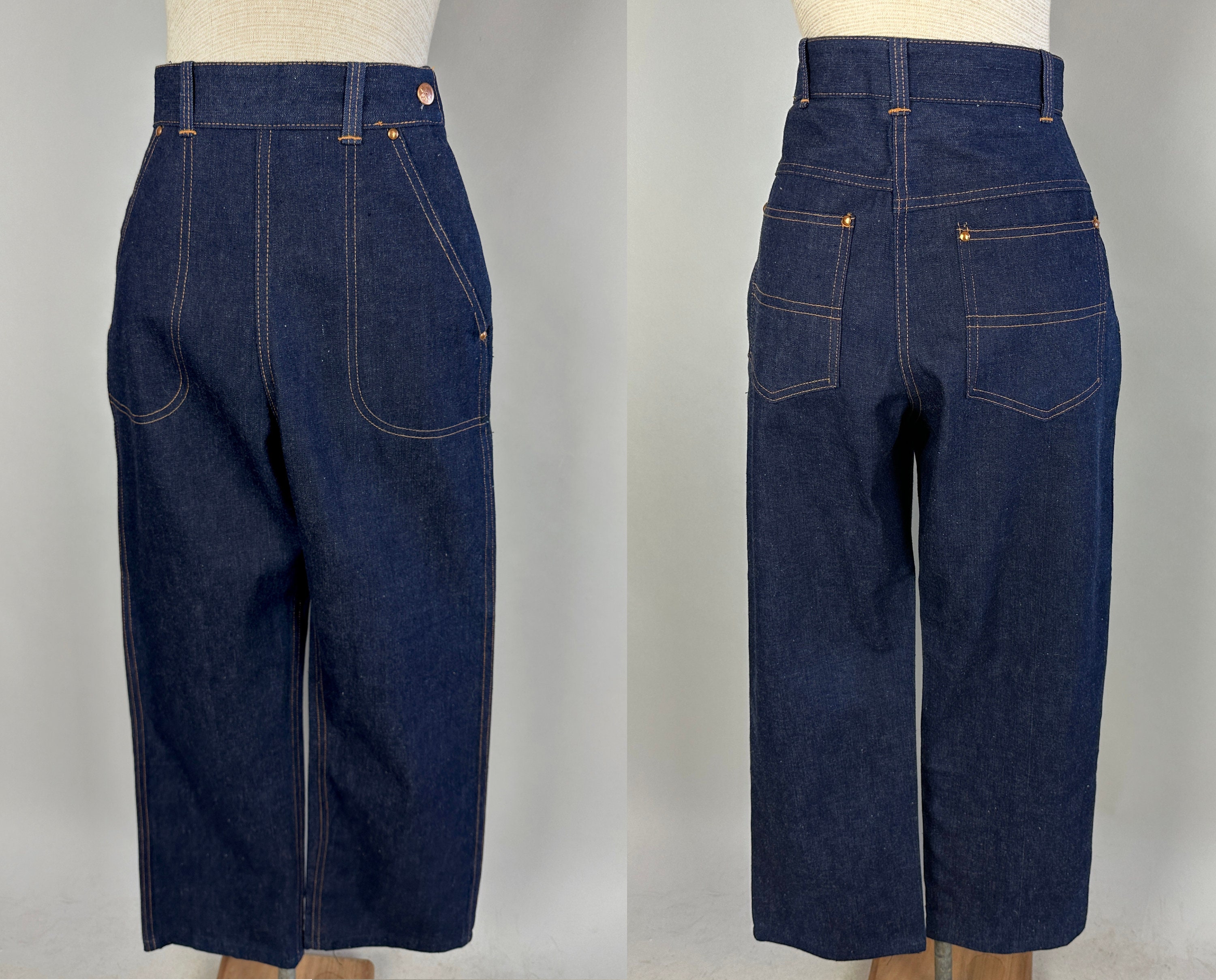 50s vintage DENIM PANTS 濃紺 TALON DM704
