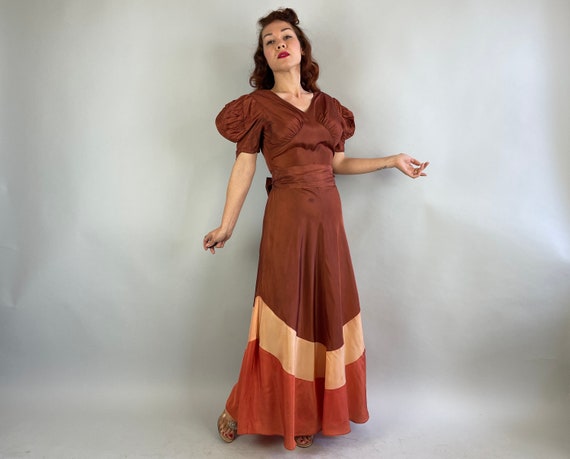 1930s Spicy Sweet Gown | Vintage 30s Cinnamon Bro… - image 9