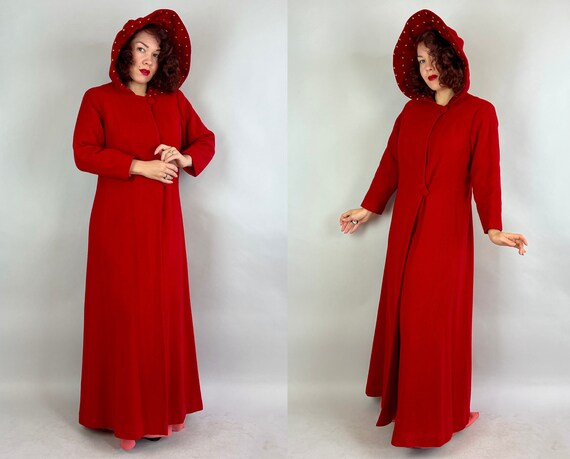 1940s Little Red Riding Hood Goes Glitz Coat | Vi… - image 2