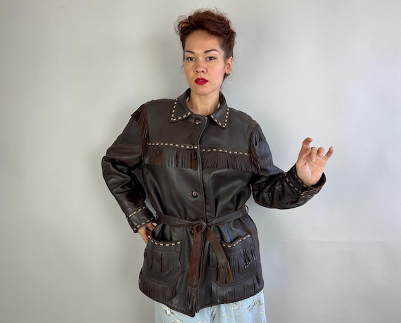 1940s Frida's Fantastic Fringe Jacket | Vintage 40s Dark Brown