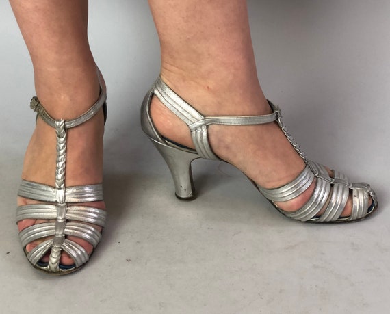 1930s Silver Screen Dancer Heels | Vintage 30s Met