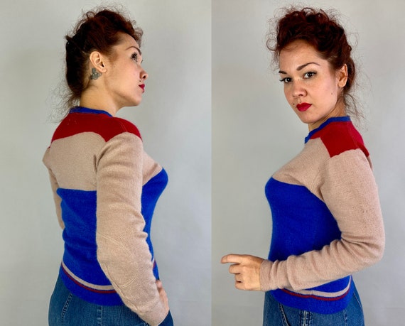 1930s Sporty Sally Sweater | Vintage 30s Color Bl… - image 7