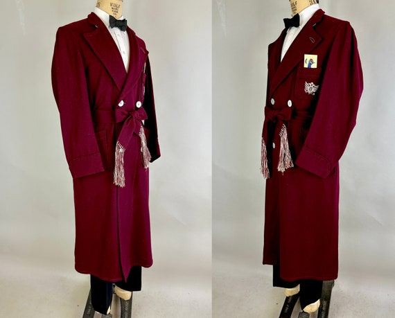 1930s Reginald's Royal Robe | Vintage 30s Burgund… - image 3