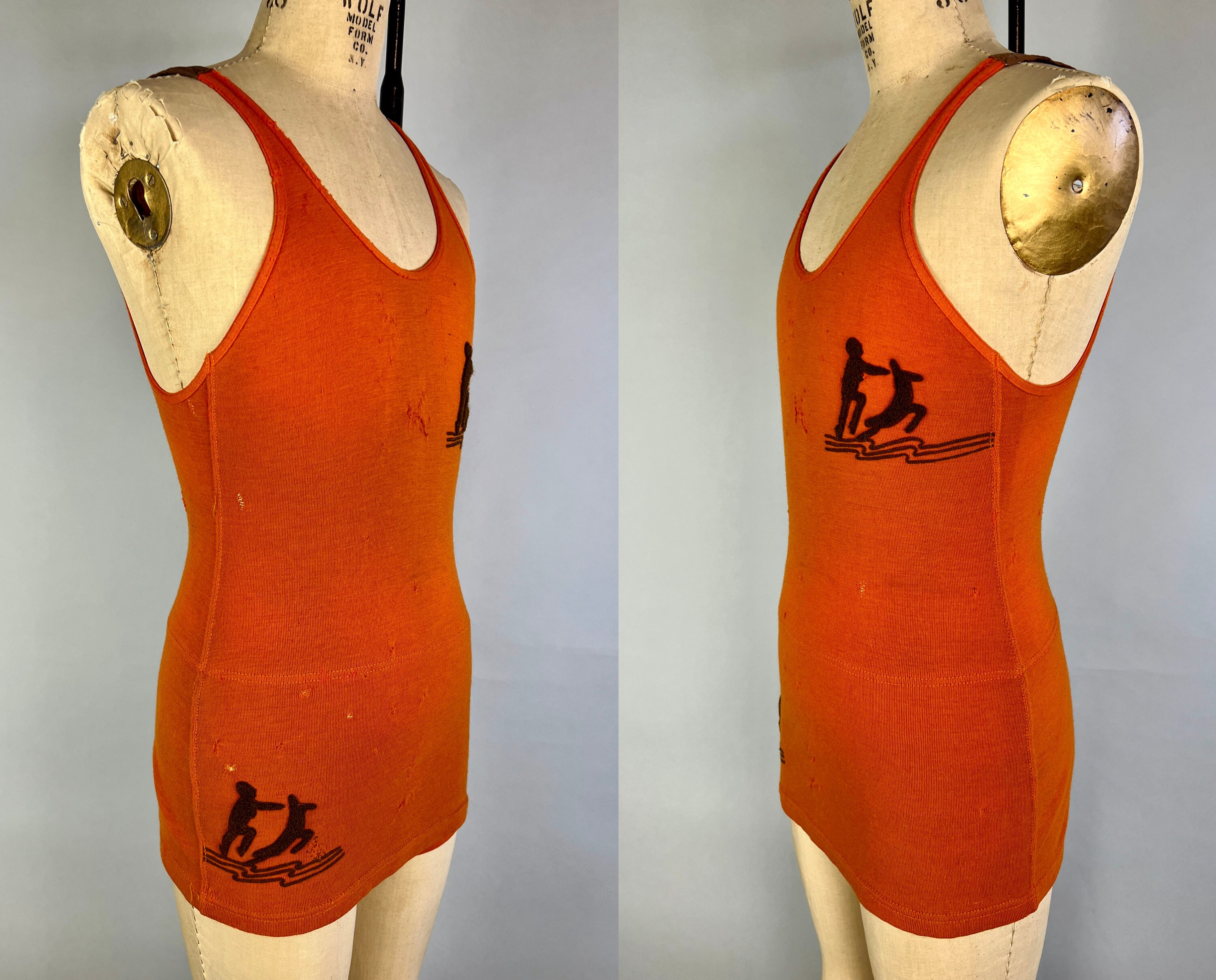 1920s Seaside Frolic Swimsuit Vintage 20s