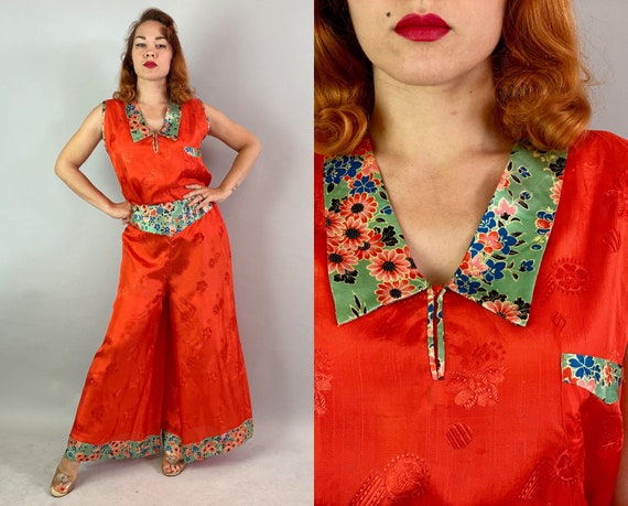 1940s Lady of Leisure Lounge Set | Vintage 40s Ora
