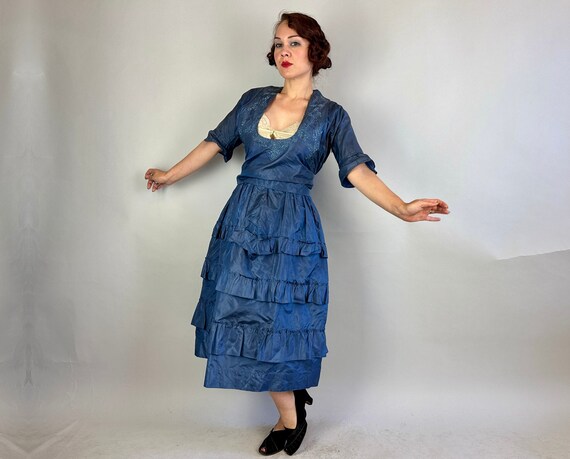 1910s Beauty Blooms in Blue Dress | Vintage Teens… - image 2