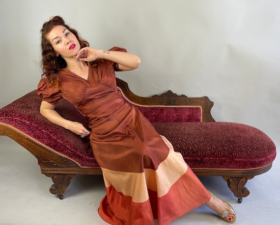 1930s Spicy Sweet Gown | Vintage 30s Cinnamon Bro… - image 4