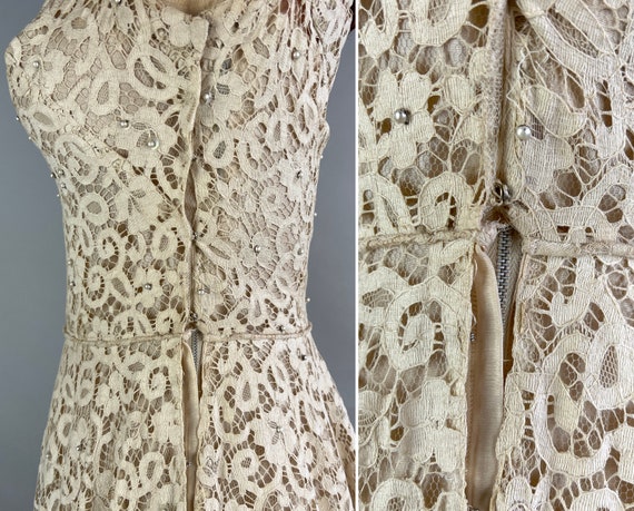 1950s Luscious Lacey Dress | Vintage 50s White La… - image 10