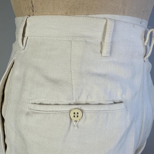 1930s Summer Lovin' Suit | Vintage 30s White Belted Back "Palm Beach" Cloth Two-Piece Action Pleat Jacket & Pants Set | Size 38/40 Medium image 13