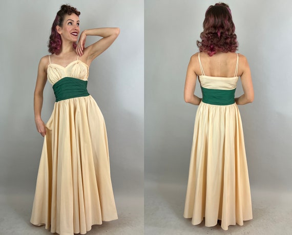 1930s Sway with Me Gown | Vintage 30s Ivory Rayon… - image 9