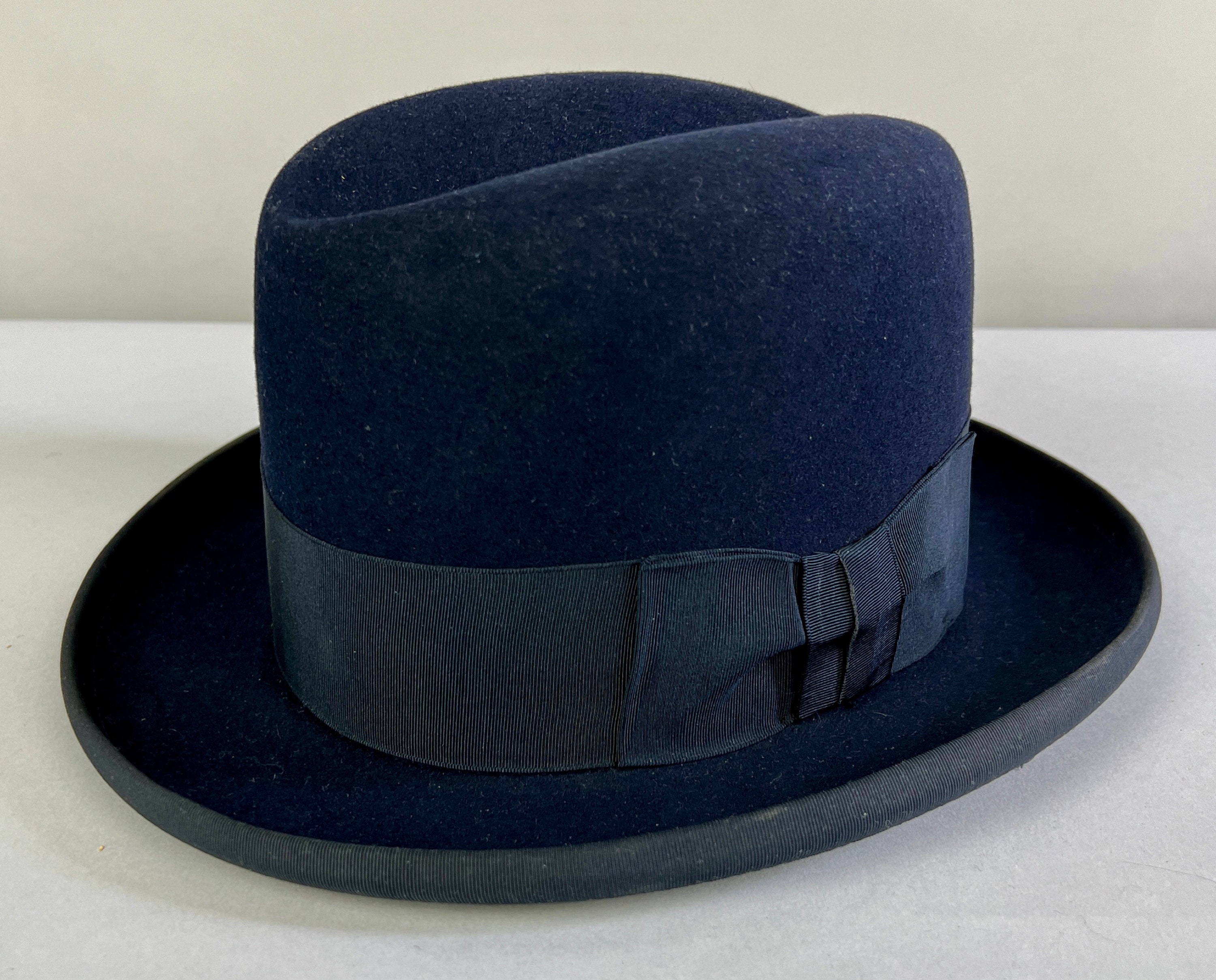 1940s Starlight Stetson Homburg | Vintage 40s Midnight Blue Fedora Hat ...