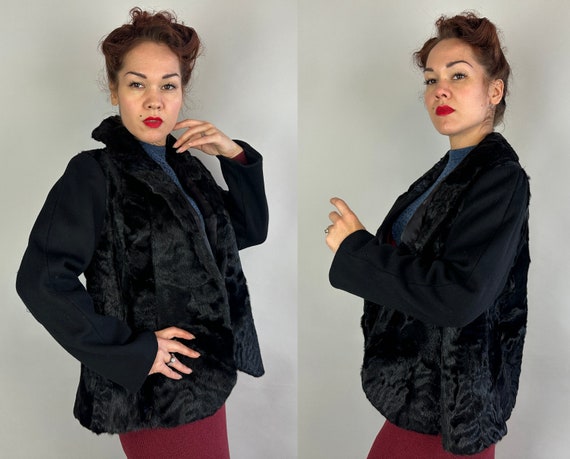 1930s Femme Fatale Jacket | Vintage 30s Black Woo… - image 6