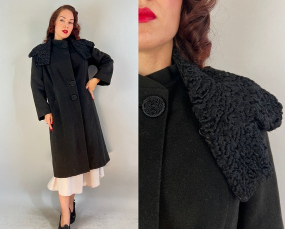 1930s Lucky in Lamb Coat | Vintage 30s Black Wool… - image 1