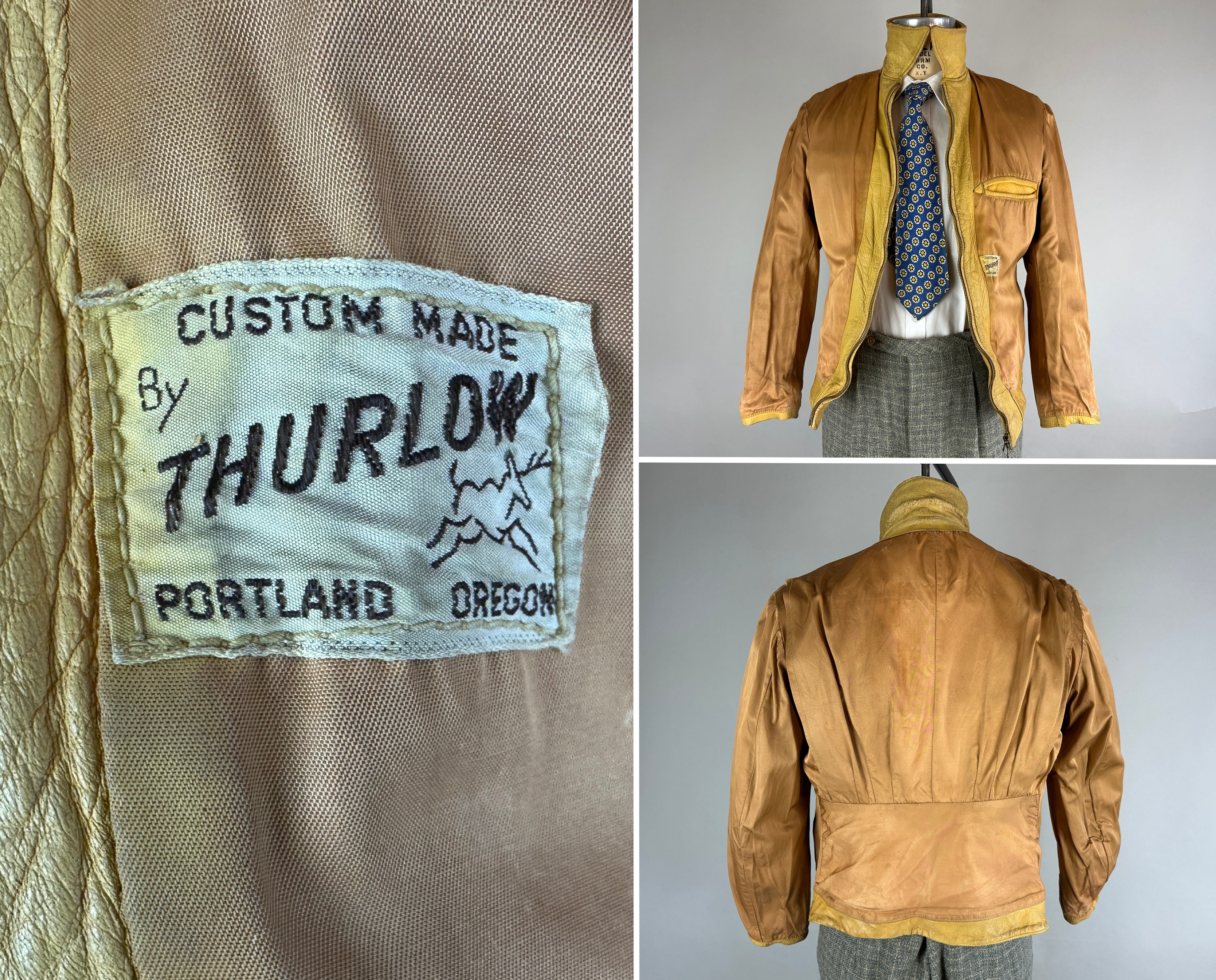 1940s Beau's Belted Back Action Jacket | Vintage 40s Butter 1940s Beau's Belted Back Action Jacket | Vintage 40s Butter