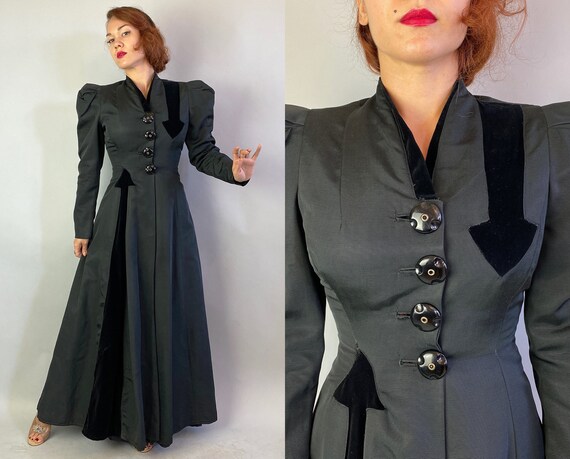 1930s Does Victorian Coat | Vintage 30s Black Silk