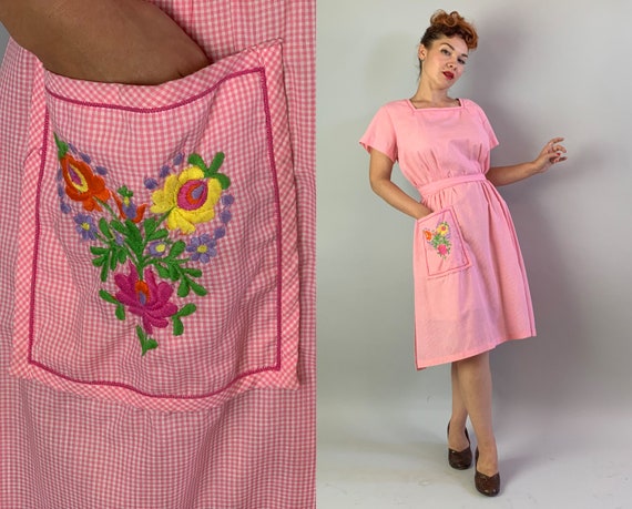 1950s Happy Homemaker Dress | Vintage 50s "Swirl"