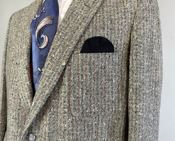 1950s Fantastic Fleck Sport Coat | Vintage 50s Wh… - image 3