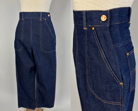 1950s Rebel Rachel Blue Jeans Vintage 50s Deadstock Denim Cotton