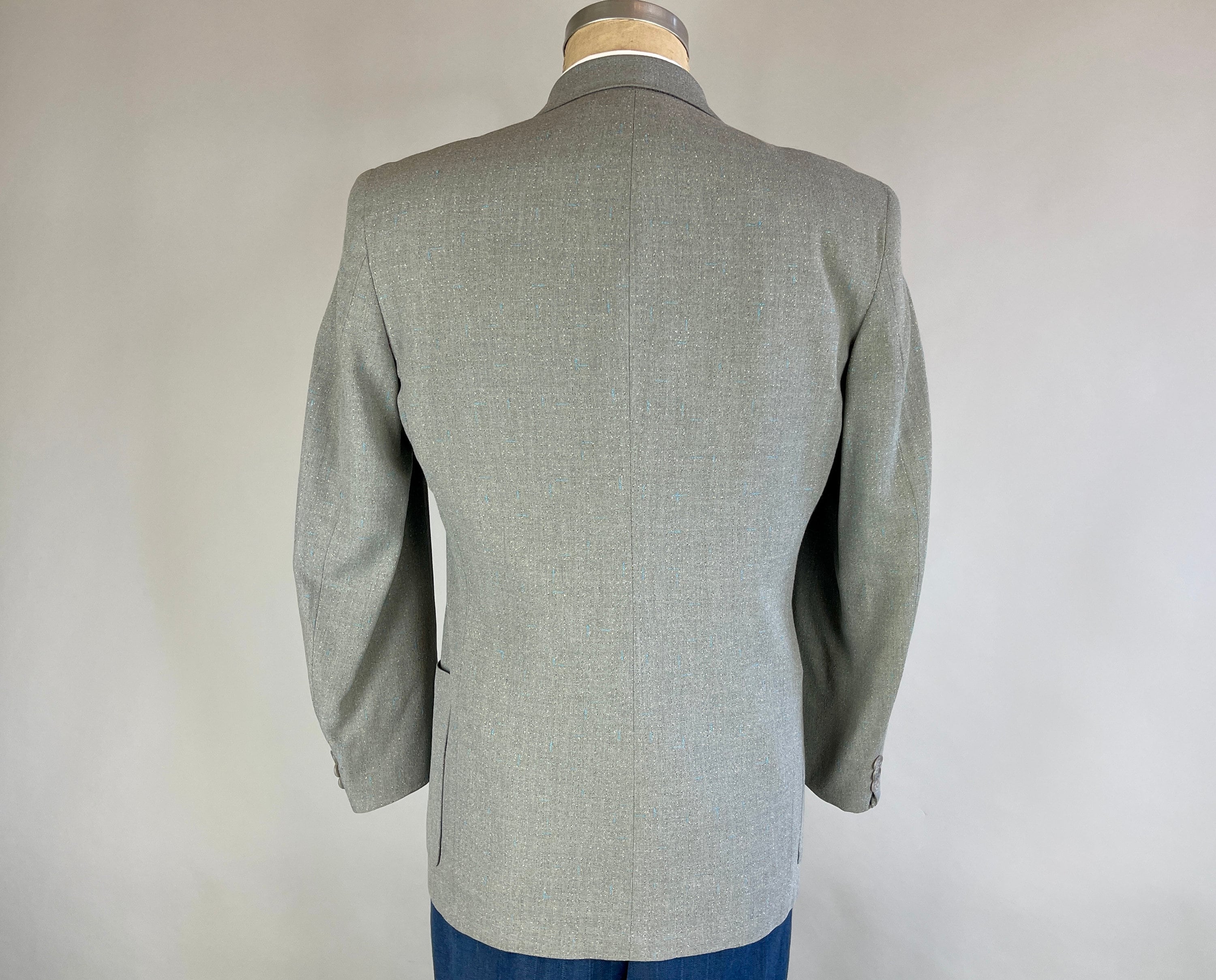 1950s Fantastic Fleck Sport Coat | Vintage 50s Pebble Grey White Black ...