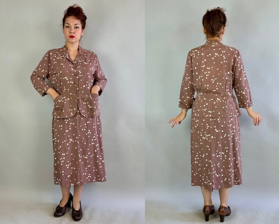 1940s Apple of the Eye Dress Set | Vintage 40s Fr… - image 8